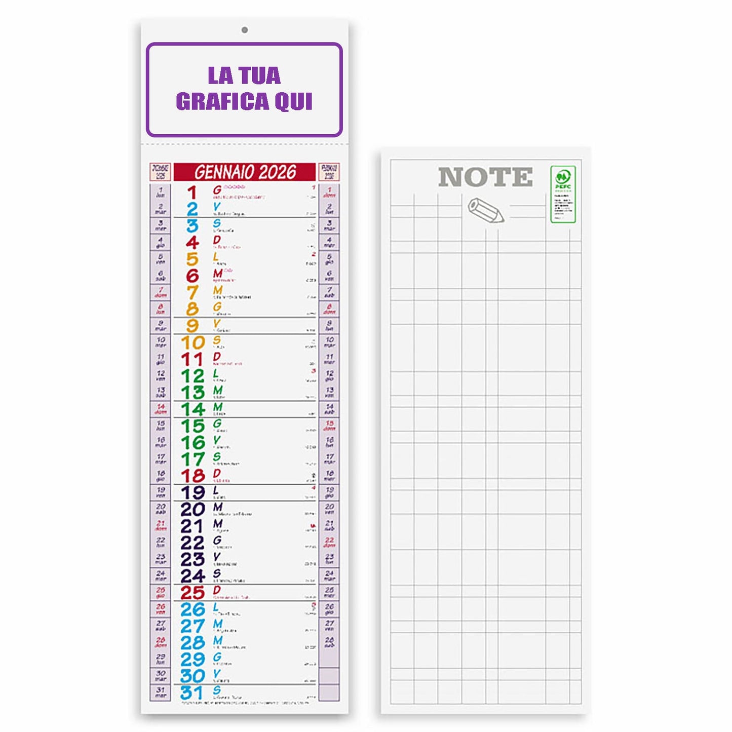 Calendari Silhouette Multicolor - StampaTop