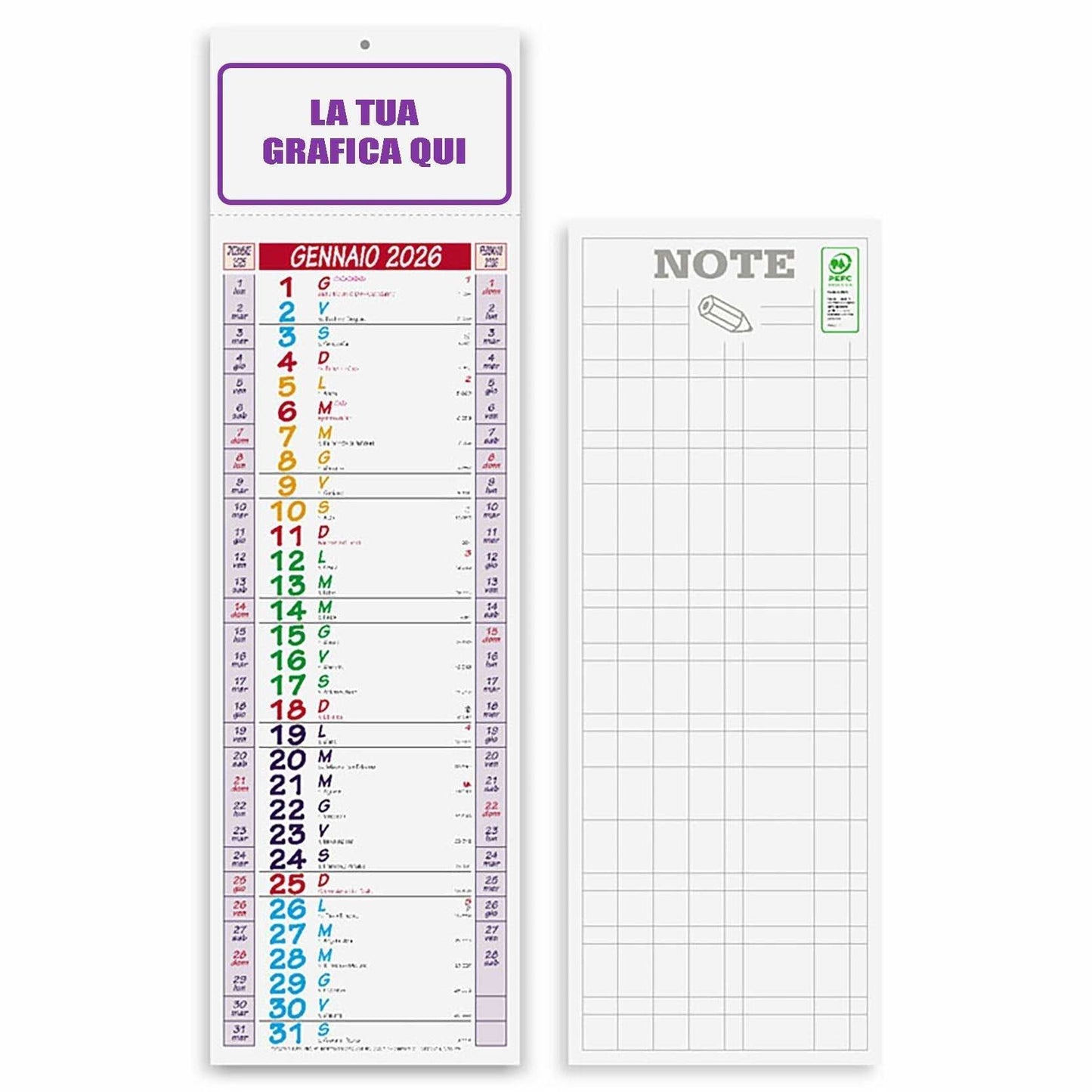 Calendari Silhouette Multicolor - StampaTop