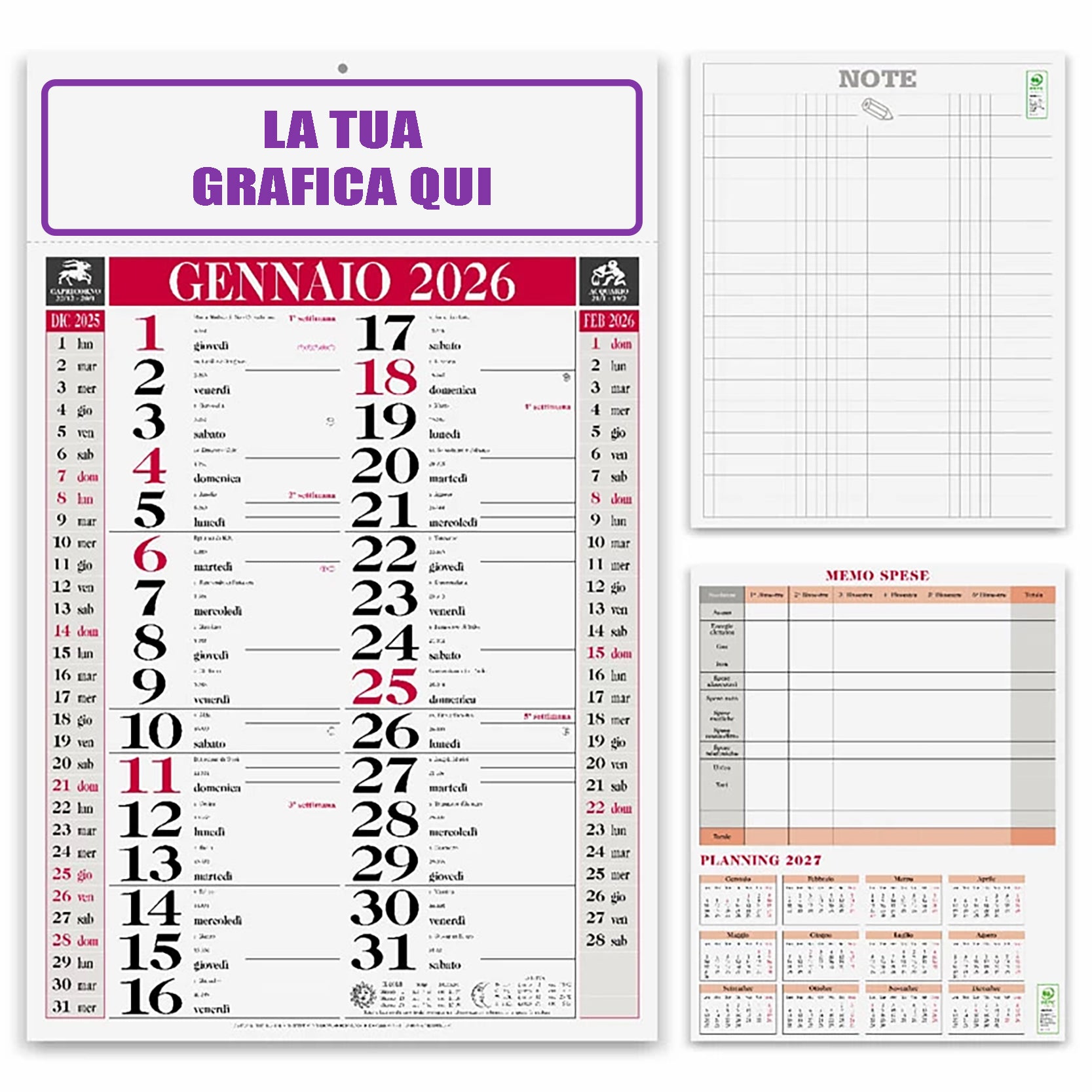 Calendario Olandese Classic - StampaTop