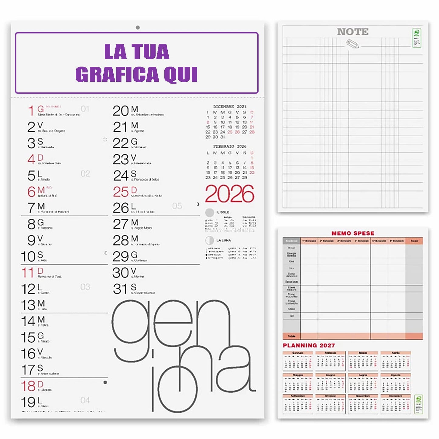 Calendario Olandese Moderno - StampaTop